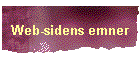 Web-sidens emner